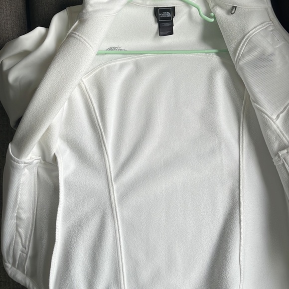 White The North Face insulated fleece lined jacket size M - Picture 6 of 8